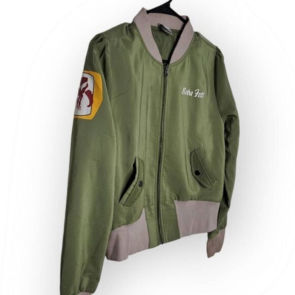 Hot Topic Her Universe Star Wars Boba Fett Girls Bomber Jacket size Medium - Picture 2 of 6